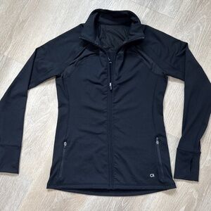GapFit Women'sBlack Long Sleeve Zip Up Athletic Jacket w/ Thumbholes Size Small